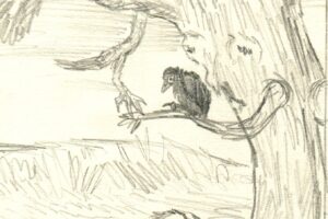 Иллюстрация к басне И.А. Крылова «Свинья под дубом»